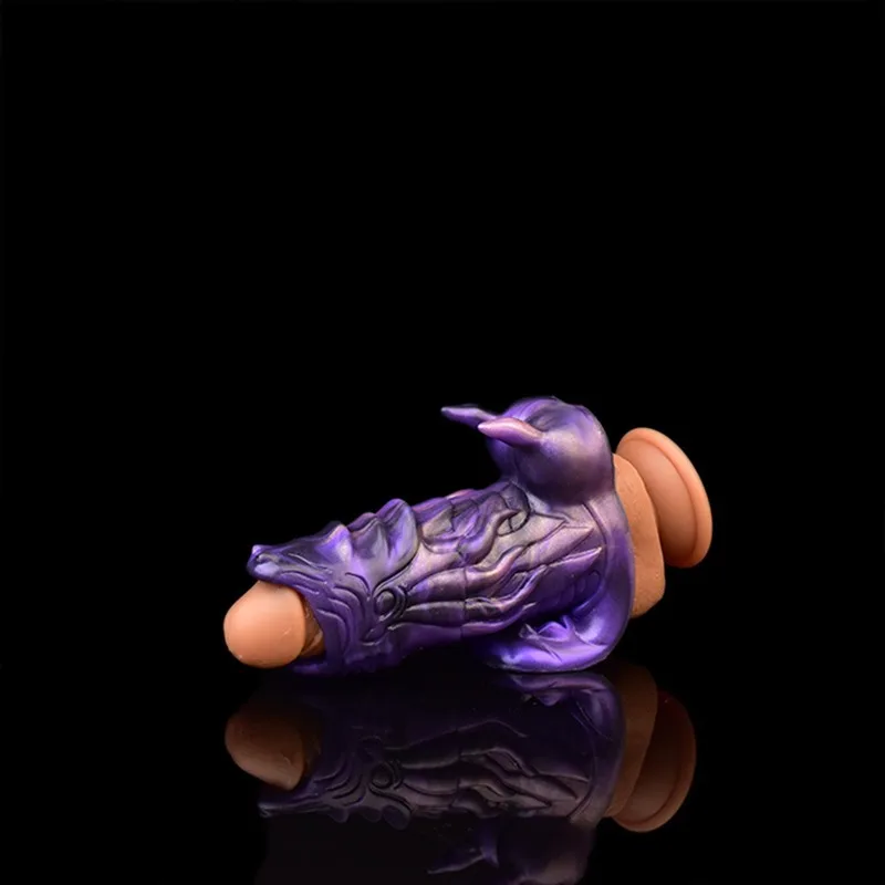 5.9 IN Dragon Cock Sleeve Silicone Exotic Penis Extension 7 5.9 IN Dragon Cock Sleeve Silicone Exotic Penis Extension 7