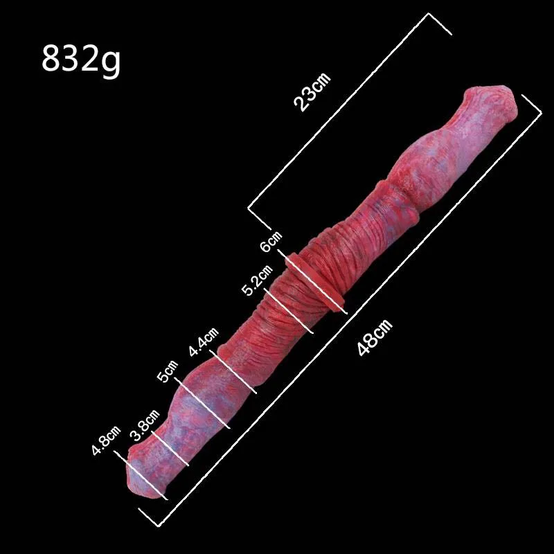 18.5 IN Long Double Ended Knot Dildo Pink/Black 1 18.5 IN Long Double Ended Knot Dildo Pink/Black 1
