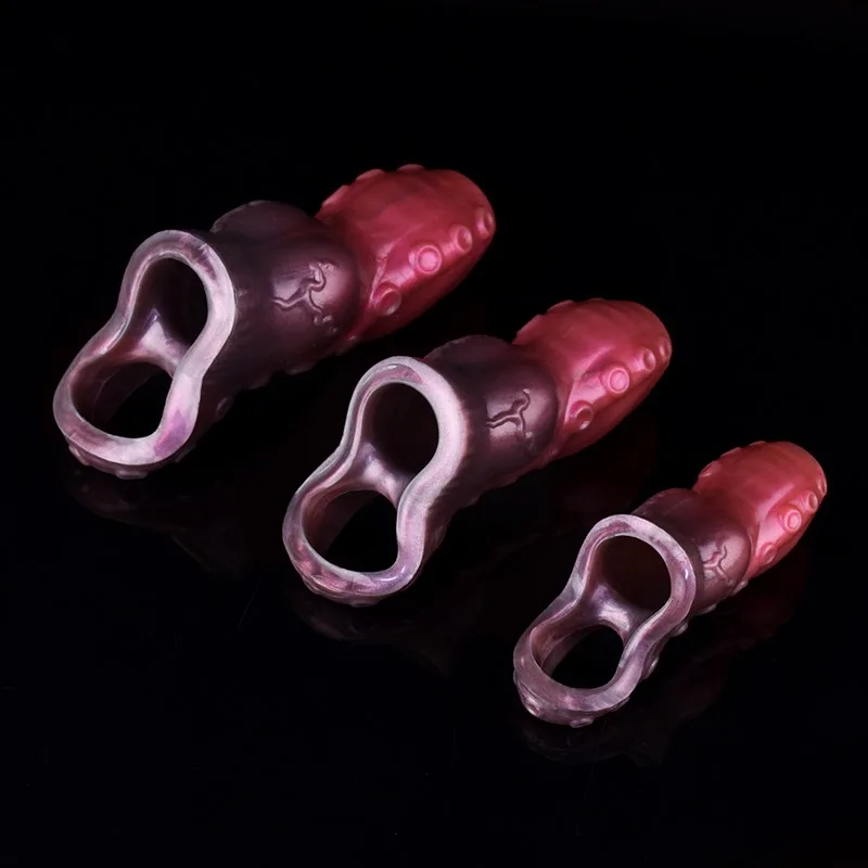 3.5/4.7/5.5 IN Open Tip Tentacle Knot Cock Sleeve 7 3.5/4.7/5.5 IN Open Tip Tentacle Knot Cock Sleeve 7