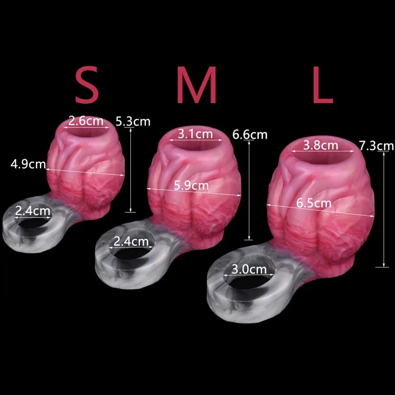 Pink Soft Silicone Knotted Cock Ring Penis Extender 1 Pink Soft Silicone Knotted Cock Ring Penis Extender 1