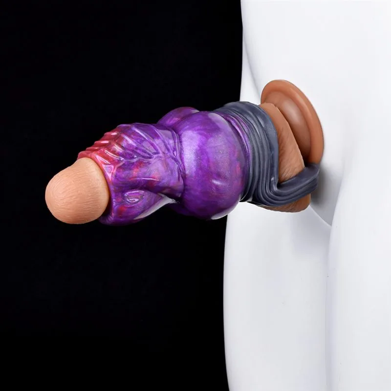 4.7 IN Purple Knot Cock Sleeve Open Head Penis Extender 10 4.7 IN Purple Knot Cock Sleeve Open Head Penis Extender 10