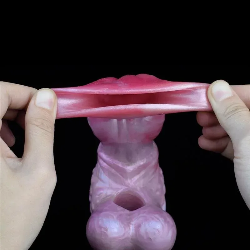Open Tip Silicone Fantasy Knot Penis Extender Sleeve 6 Open Tip Silicone Fantasy Knot Penis Extender Sleeve 6