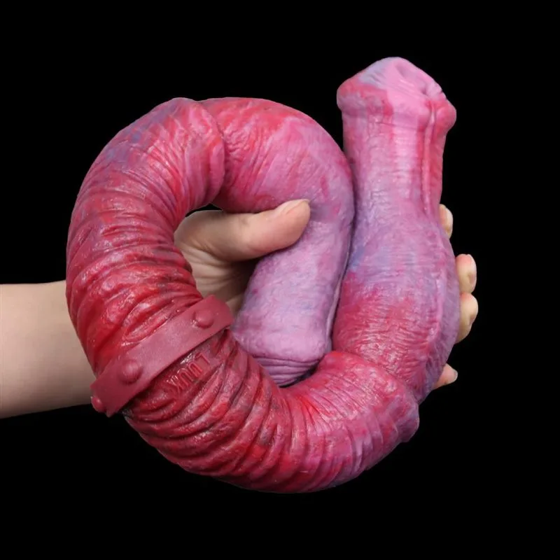 18.5 IN Long Double Ended Knot Dildo Pink/Black 5 18.5 IN Long Double Ended Knot Dildo Pink/Black 5