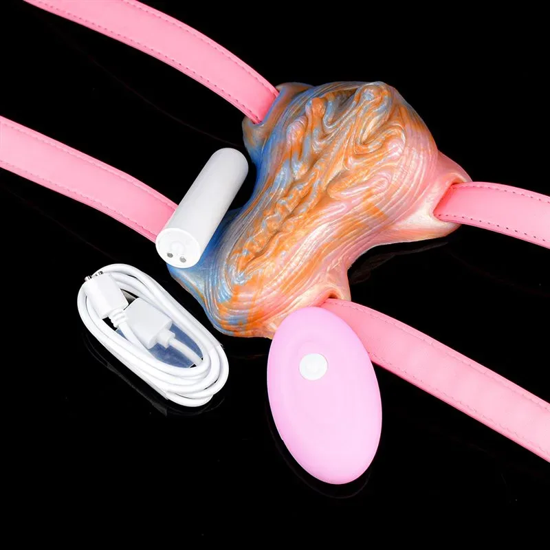 Fantasy Strap On Silicone Pussy Sex Grinder Vibrator 4 Fantasy Strap On Silicone Pussy Sex Grinder Vibrator 4