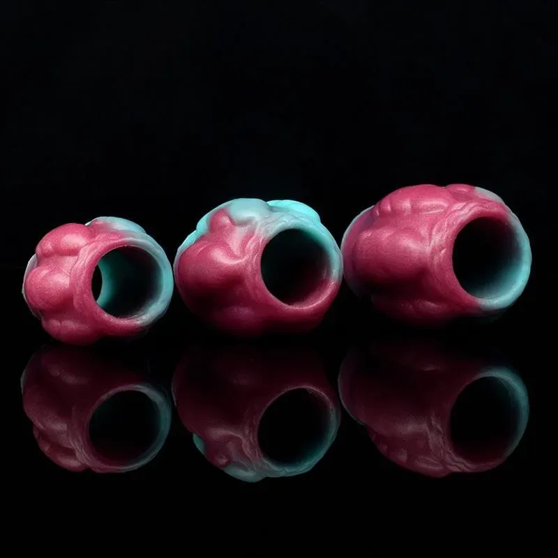 Silicone Knot Cock Ring Men Penis Extension Sleeve 6 Silicone Knot Cock Ring Men Penis Extension Sleeve 6