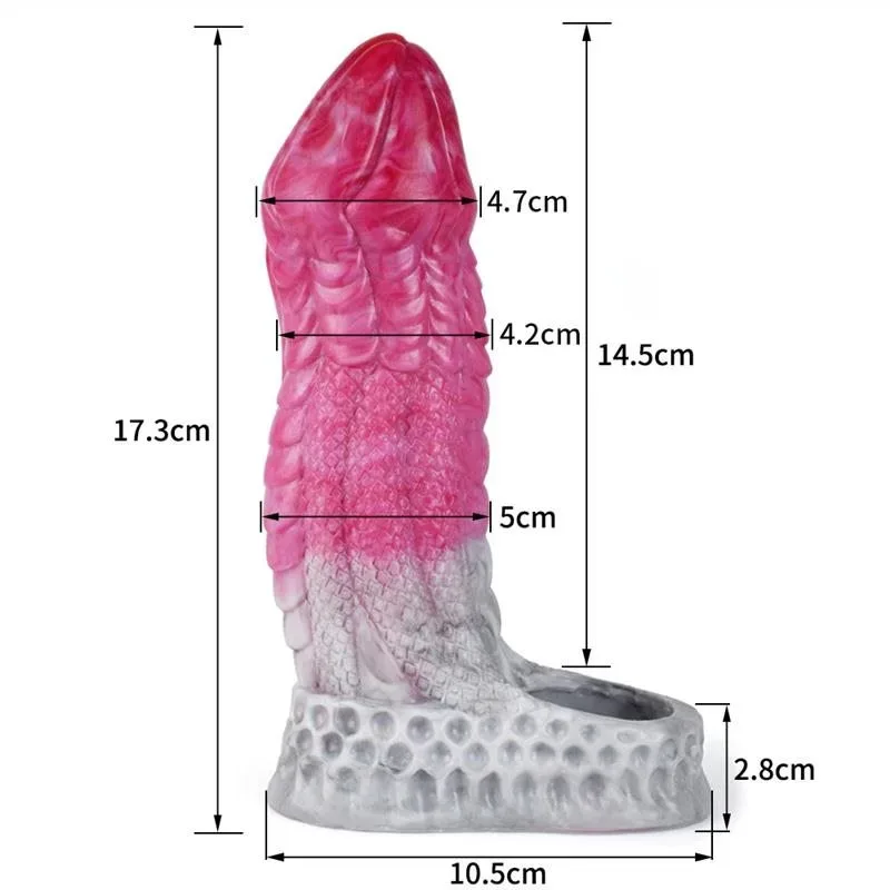 6.8 IN Fantasy Dragon & Alien Penis Sleeve Silicone Cock Sheath 1 6.8 IN Fantasy Dragon & Alien Penis Sleeve Silicone Cock Sheath 1