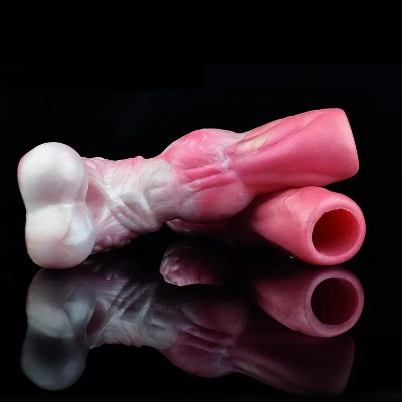 Open Tip Silicone Fantasy Knot Penis Extender Sleeve 7 Open Tip Silicone Fantasy Knot Penis Extender Sleeve 7