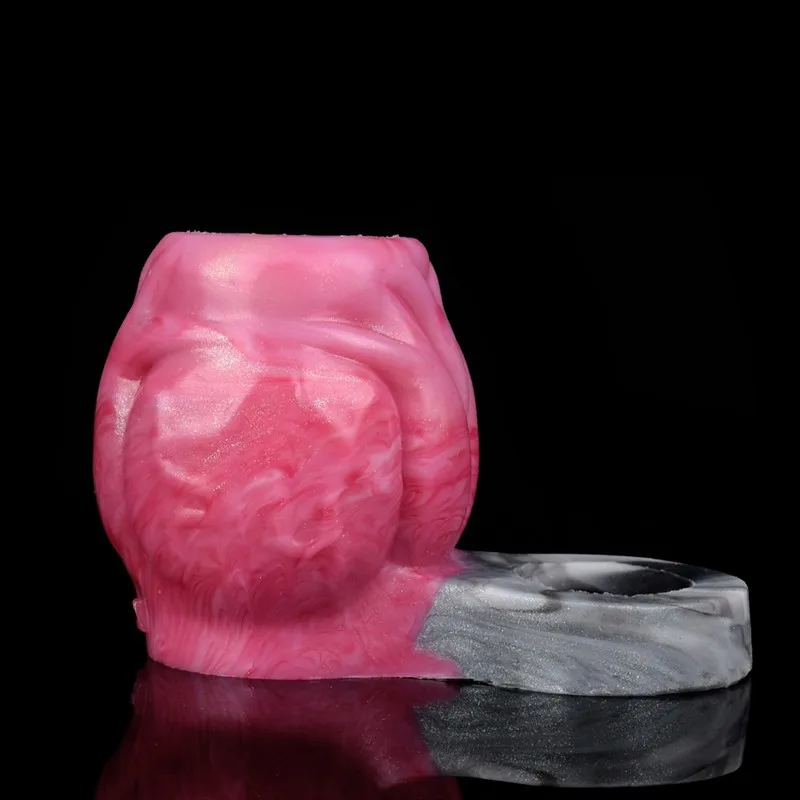 Pink Soft Silicone Knotted Cock Ring Penis Extender 2 Pink Soft Silicone Knotted Cock Ring Penis Extender 2