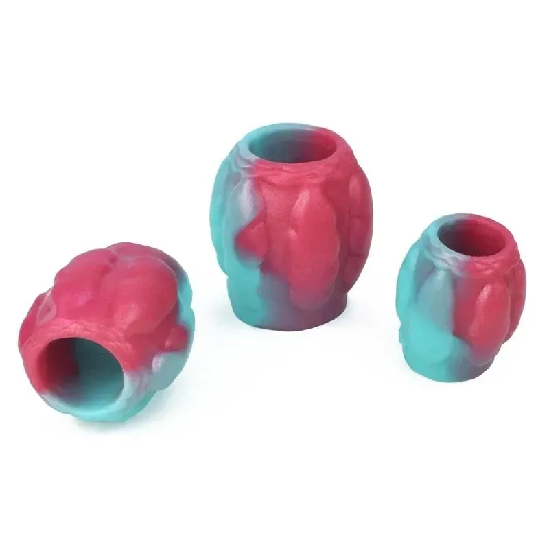 Silicone Knot Cock Ring Men Penis Extension Sleeve - Image 1