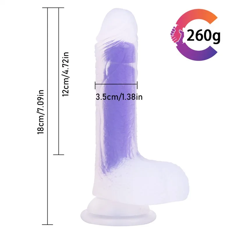 7 IN Small Starter Silicone Luminous Dildo 1 7 IN Small Starter Silicone Luminous Dildo 1