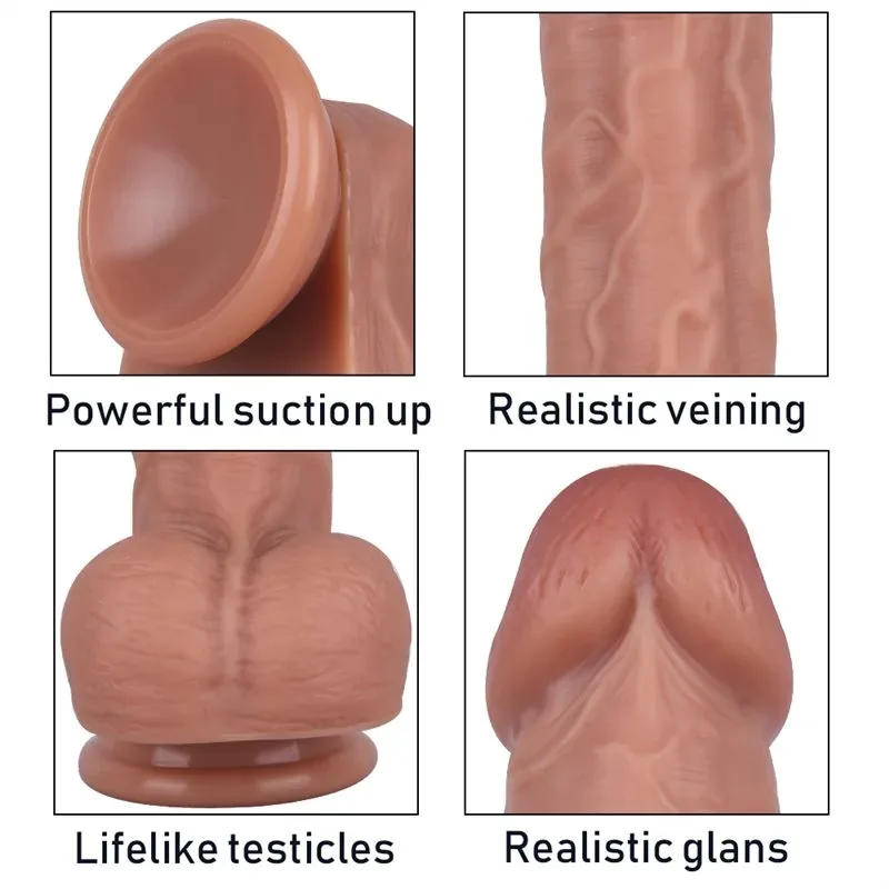 10 IN Long Natural Fat Best Silicone Dildo 3 10 IN Long Natural Fat Best Silicone Dildo 3