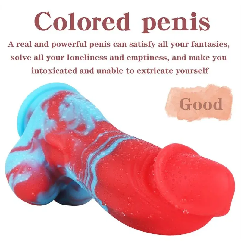 8.5 IN Rideable Colored Thick Girth Silicone Dildo 2 8.5 IN Rideable Colored Thick Girth Silicone Dildo 2