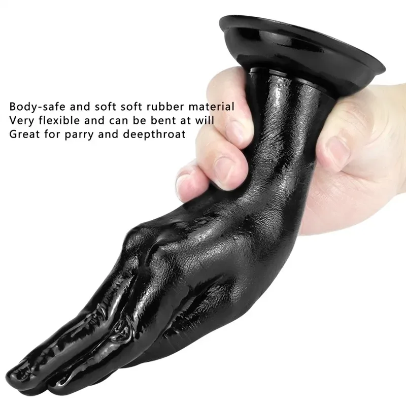 8.5 IN Black Fisting PVC Dildo Palm Butt Plug 4 8.5 IN Black Fisting PVC Dildo Palm Butt Plug 4
