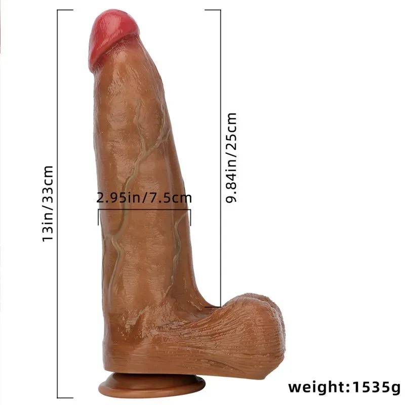 13 IN Huge Girth Silicone Dildo Best Realistic Cock 1 13 IN Huge Girth Silicone Dildo Best Realistic Cock 1