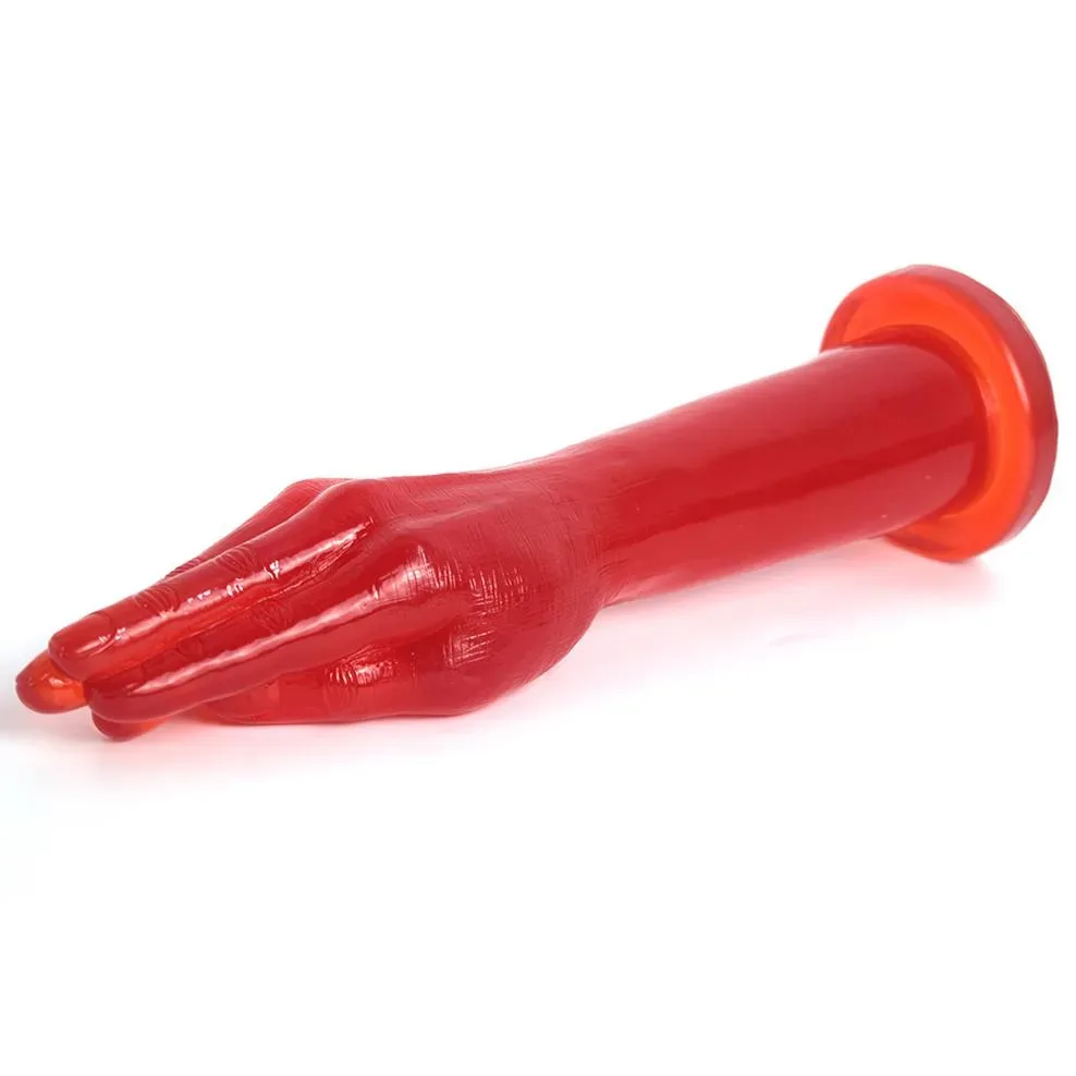 11.5 IN Red PVC Hand Dildo Anal Plug 4 11.5 IN Red PVC Hand Dildo Anal Plug 4