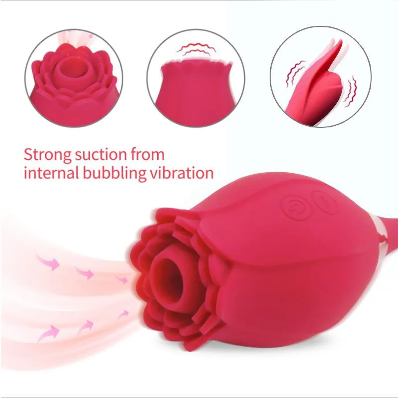 Rose Clit Sucking Toy with Vibrating Egg 2 Rose Clit Sucking Toy with Vibrating Egg 2