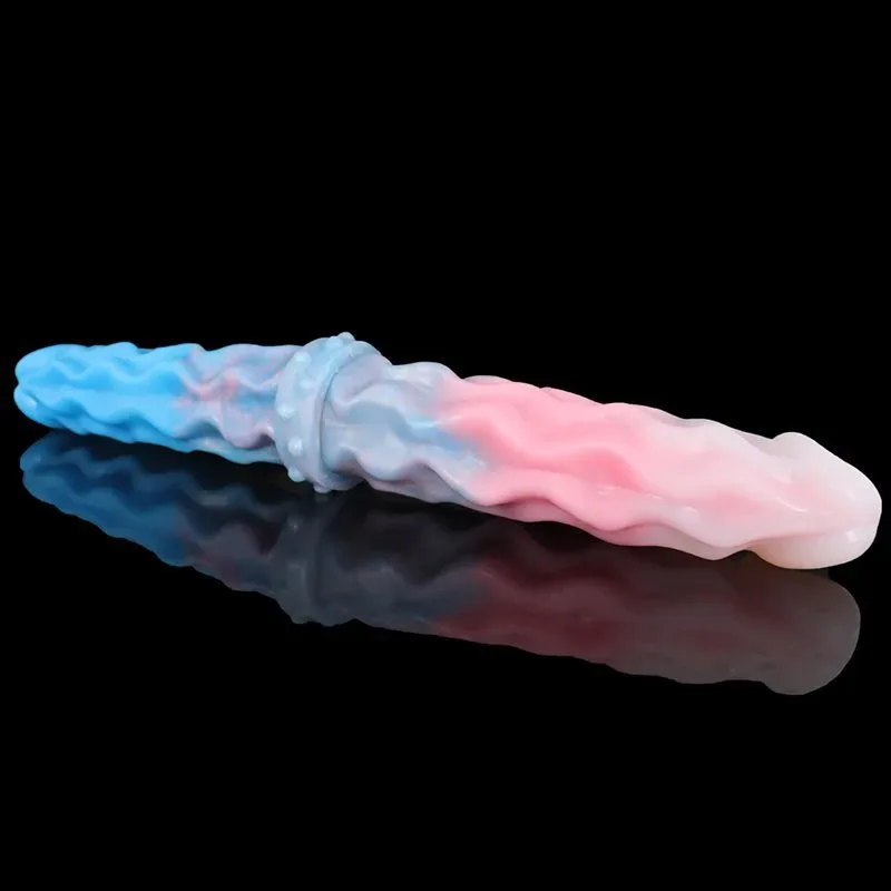 12.5 IN Flexible Silicone Double Sided Ripple Dildo 1 12.5 IN Flexible Silicone Double Sided Ripple Dildo 1