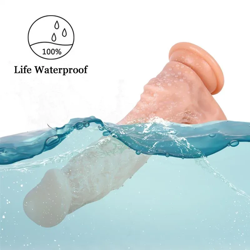 8 IN Soft Silicone Dildo Strap On Harness Set 9 8 IN Soft Silicone Dildo Strap On Harness Set 9