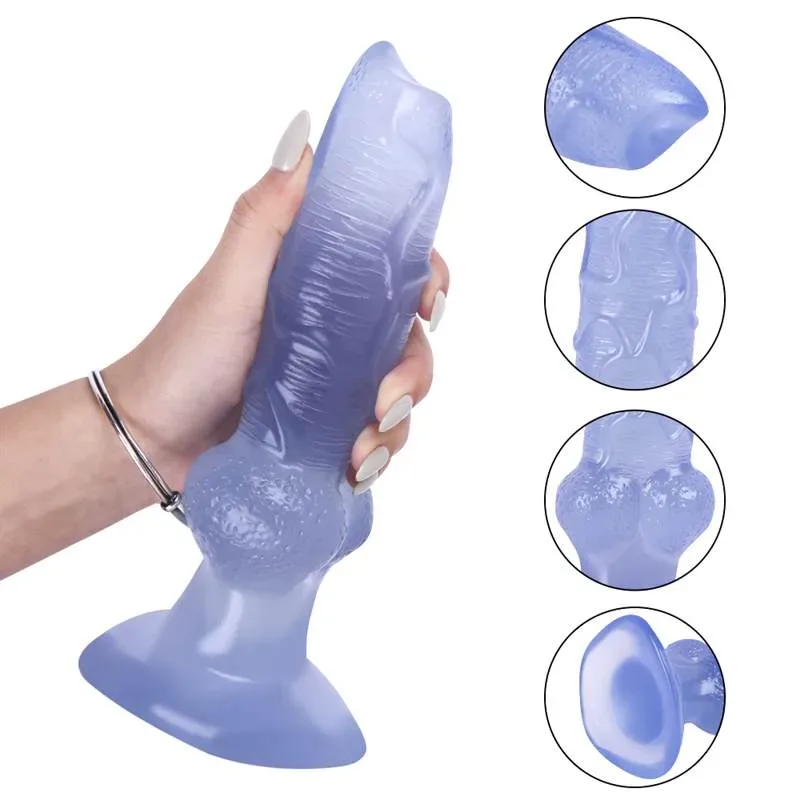 8 IN Dog Knot Dildo Deluxe Glitter Strap-On Harness Kit 7 8 IN Dog Knot Dildo Deluxe Glitter Strap-On Harness Kit 7