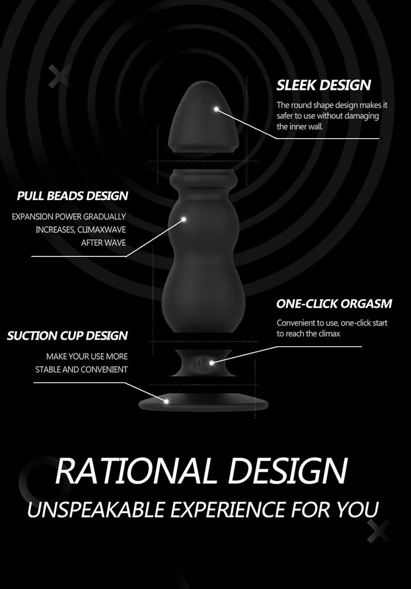 Remote Control Suction Cup Vibrating Anal Beads Butt Plug 1 Remote Control Suction Cup Vibrating Anal Beads Butt Plug 1