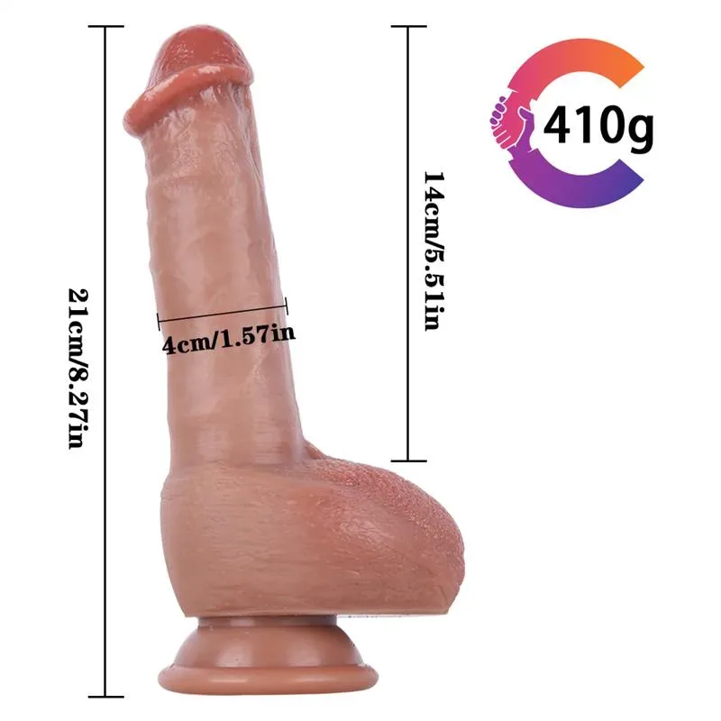 8 IN Big Balls Real Skin Feeling Silicone Dildo 1 8 IN Big Balls Real Skin Feeling Silicone Dildo 1