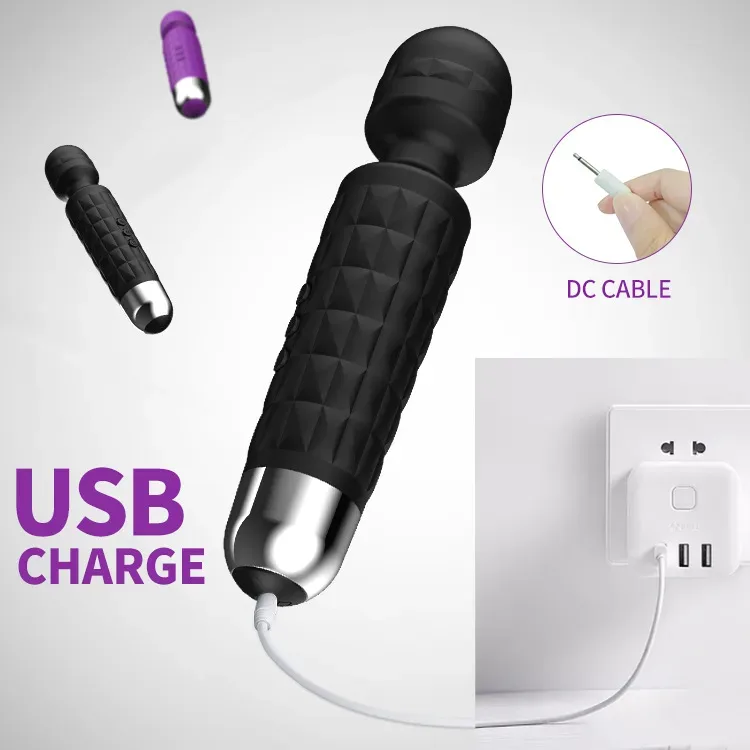 Portable Magic Wand Massager Women Vibrator 2 Portable Magic Wand Massager Women Vibrator 2