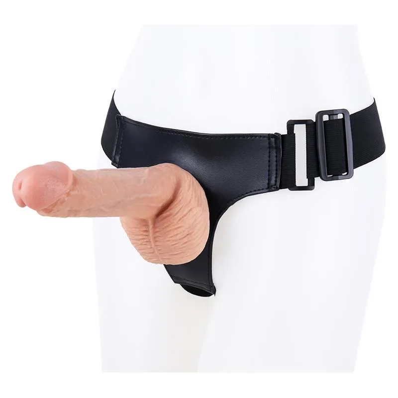 35181ce845bbdfd6 7.5 Inch Strap On Soft Silicone Dildo