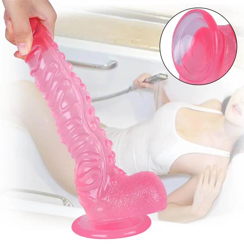 10.5 IN Large Beaded PVC Dildo 4 10.5 IN Large Beaded PVC Dildo 4