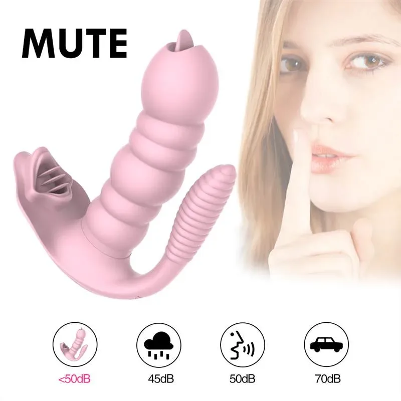 Wearable Triple Vibrator Tongue Licking G Spot Stimulation 4 Wearable Triple Vibrator Tongue Licking G Spot Stimulation 4