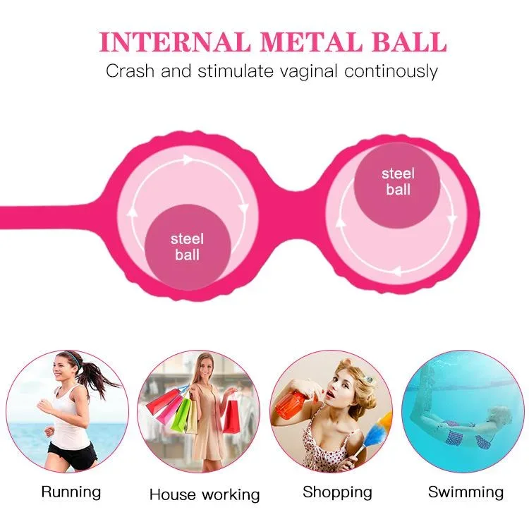 Vagina Exercise Kegel Balls Vibrating Egg 4pcs/Set 8 Vagina Exercise Kegel Balls Vibrating Egg 4pcs/Set 8