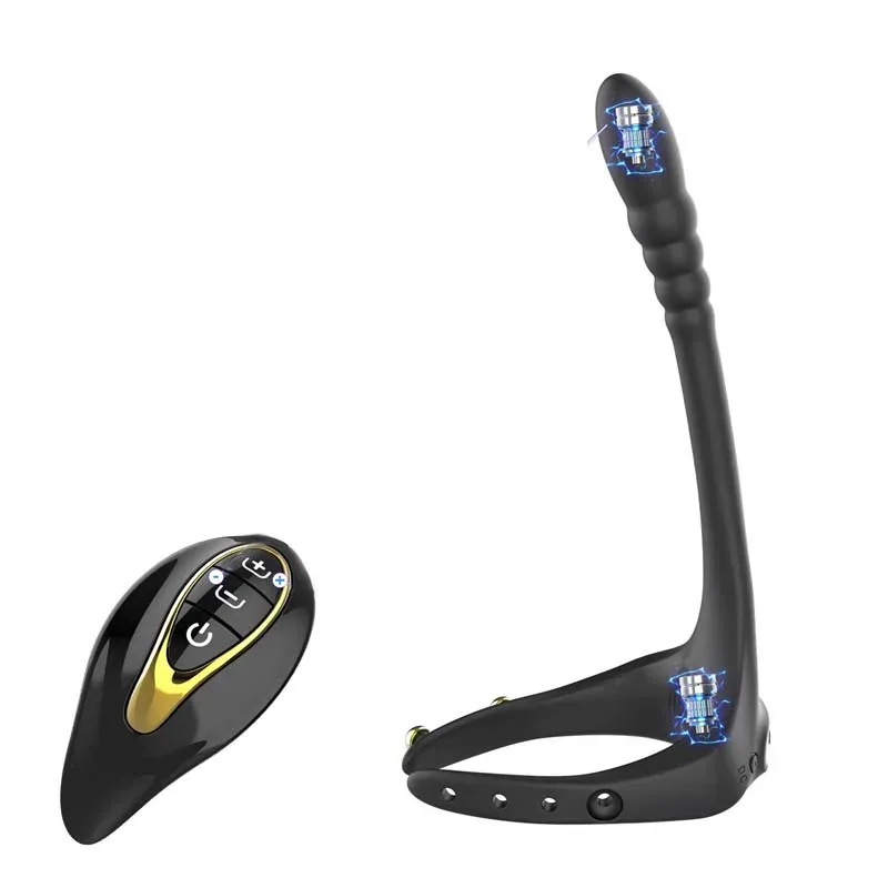 46a35bbb3bf4b01d Remote Control Male Penis Ring Prostate Massager Butt Plug