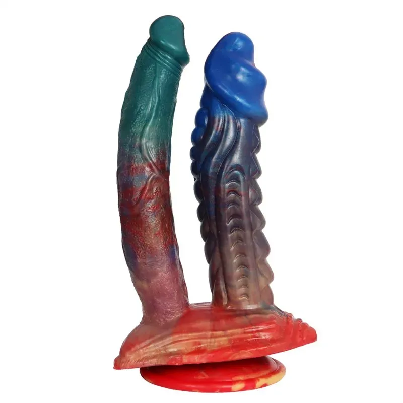 9.5 IN Fantasy Silicone Double Headed Dragon Dildo - Image 1