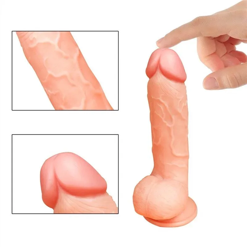 9 IN Fat Realistic Skin Texture PVC Dildo 3 9 IN Fat Realistic Skin Texture PVC Dildo 3