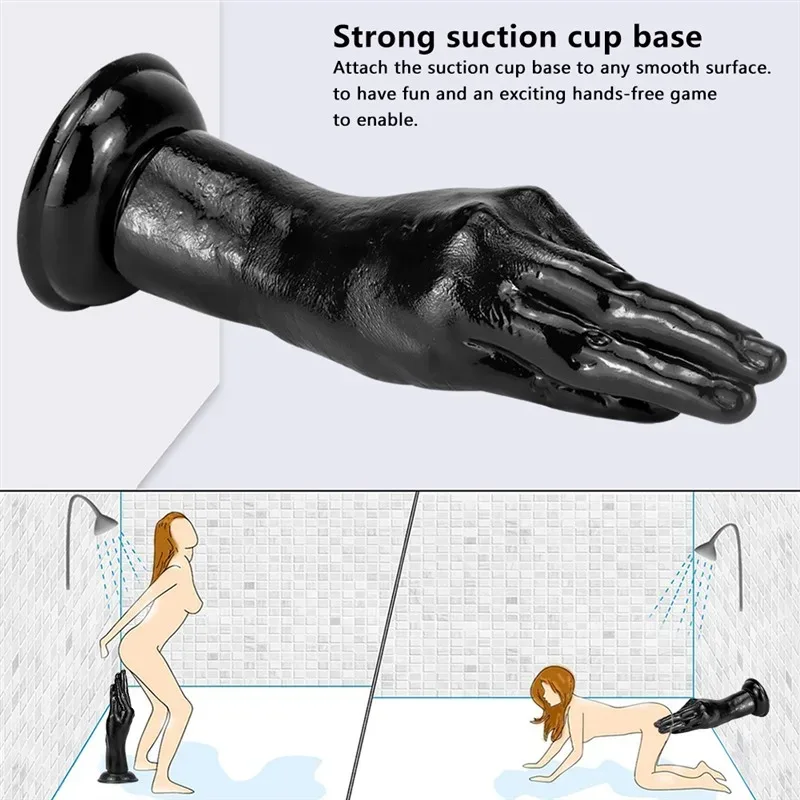 8.5 IN Black Fisting PVC Dildo Palm Butt Plug 5 8.5 IN Black Fisting PVC Dildo Palm Butt Plug 5