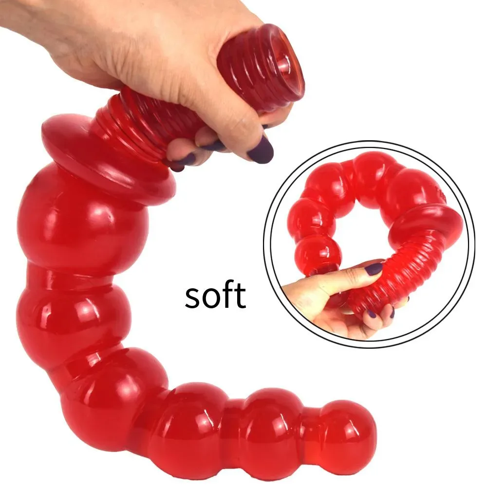 14 IN Anal Beads PVC Dildo with Handle 3 14 IN Anal Beads PVC Dildo with Handle 3