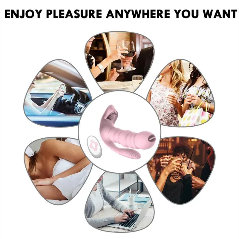 Wearable Triple Vibrator Tongue Licking G Spot Stimulation 6 Wearable Triple Vibrator Tongue Licking G Spot Stimulation 6