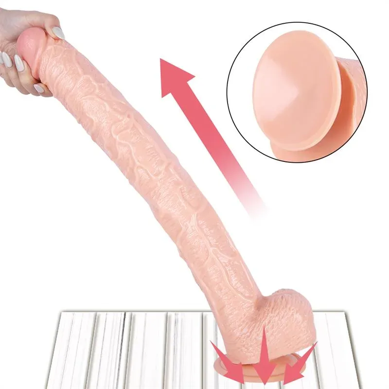 17 IN Extra Long PVC Dildo Strap On Set 6 17 IN Extra Long PVC Dildo Strap On Set 6