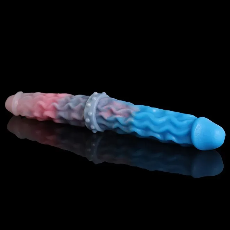 12.5 IN Flexible Silicone Double Sided Ripple Dildo 2 12.5 IN Flexible Silicone Double Sided Ripple Dildo 2