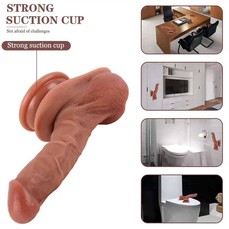 8 IN Ultra Soft Realistic Dildo Strap-On Harness Set 6 8 IN Ultra Soft Realistic Dildo Strap-On Harness Set 6