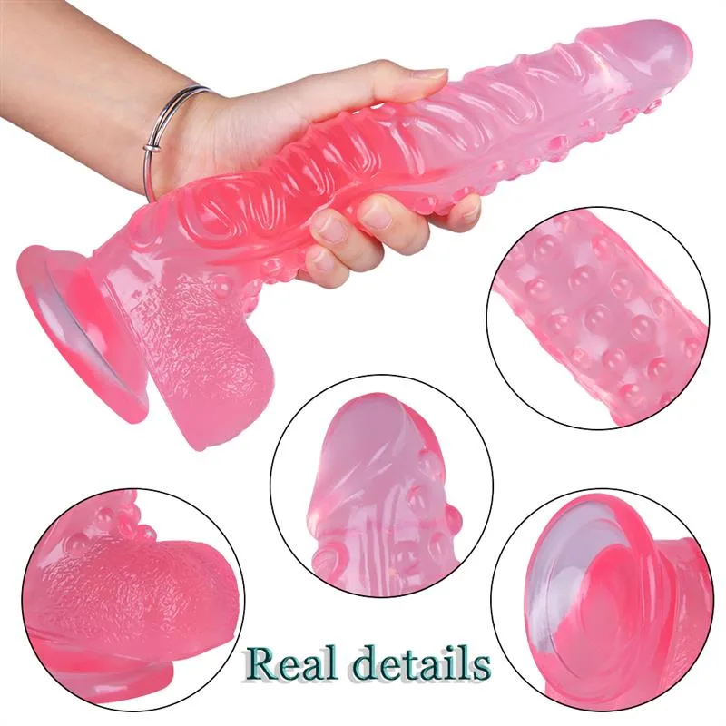 10.5 IN Large Beaded PVC Dildo 2 10.5 IN Large Beaded PVC Dildo 2