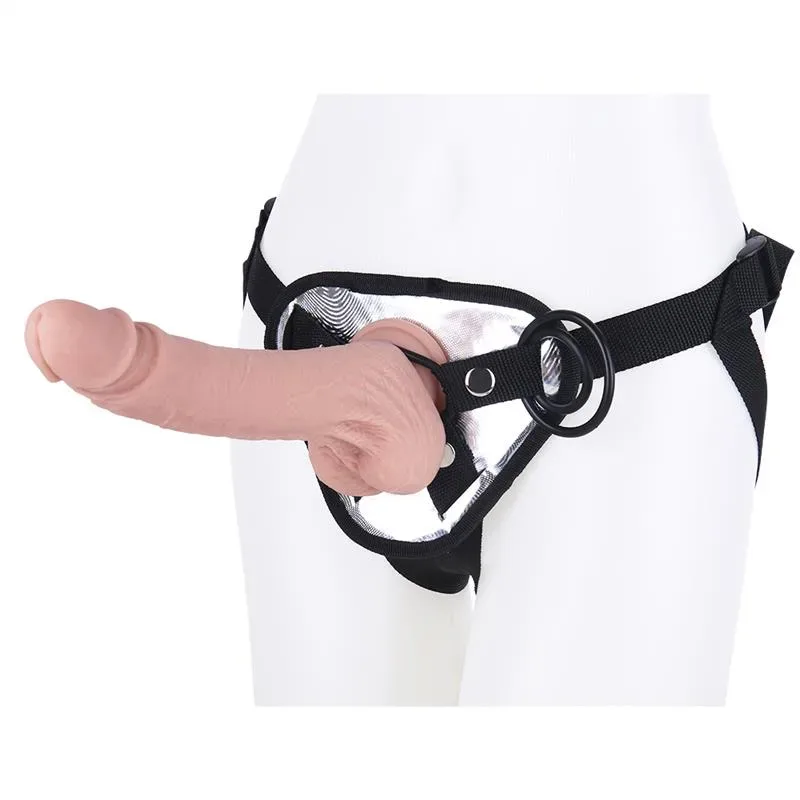 5fe7f74bc8416b74 9.5 Inch Real Feel Dildo with Strap On Harness