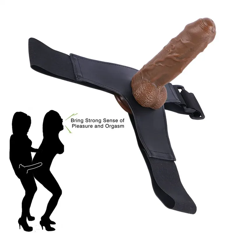 6 IN Short Brown Silicone Dildo with Strap On Harness 4 6 IN Short Brown Silicone Dildo with Strap On Harness 4