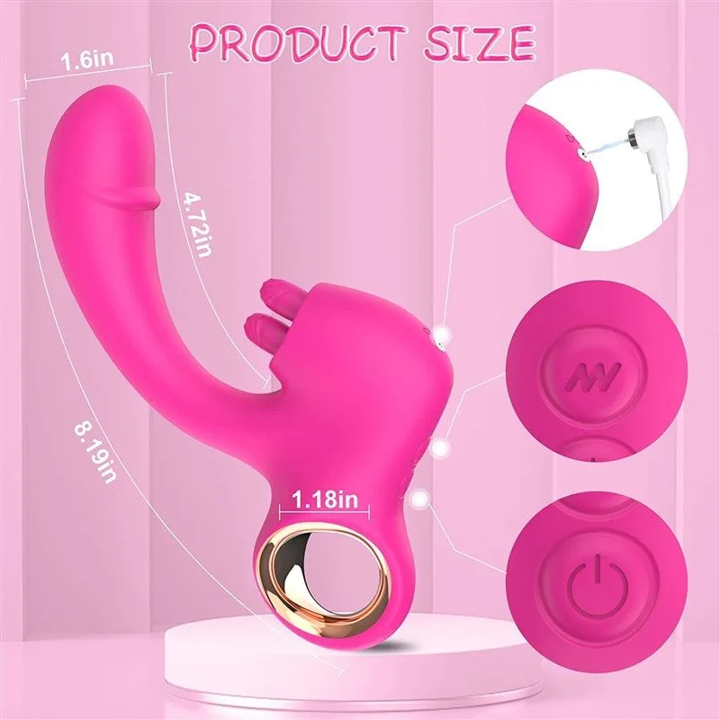 Dual Motors Swinging Tongue and Dildo Vibrator 5 Dual Motors Swinging Tongue and Dildo Vibrator 5