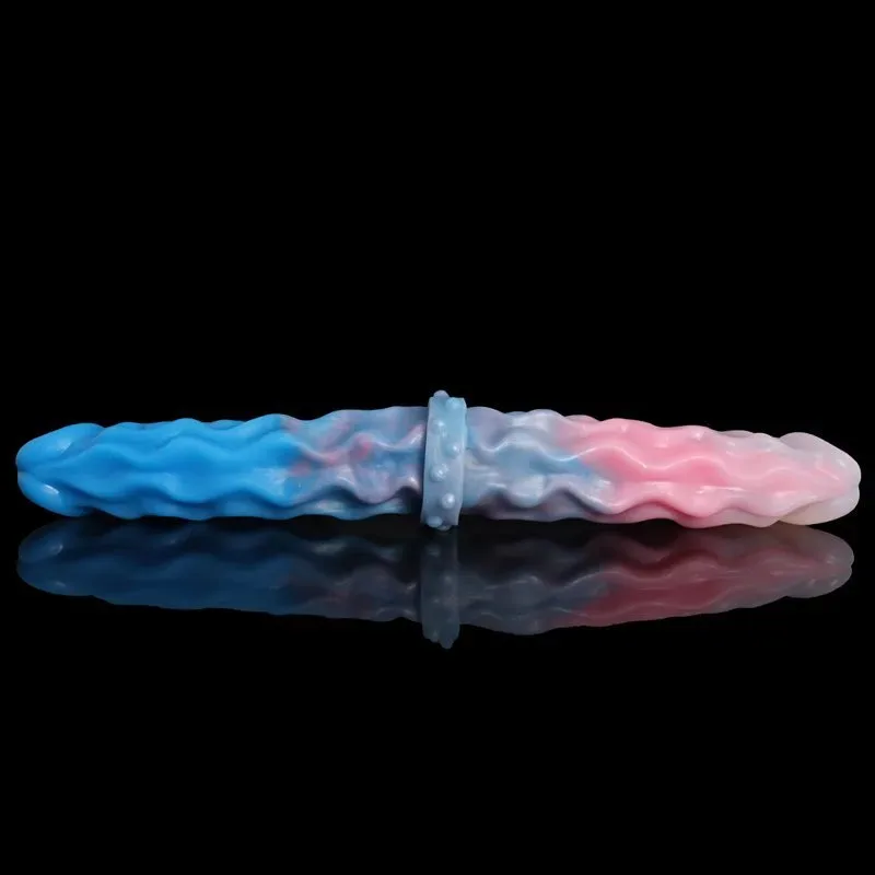 12.5 IN Flexible Silicone Double Sided Ripple Dildo 3 12.5 IN Flexible Silicone Double Sided Ripple Dildo 3