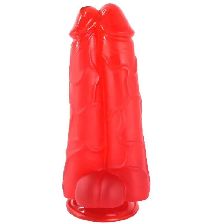 7331e6f776b041b7 9.5 Inch Double-Headed Conjoined PVC Dildo