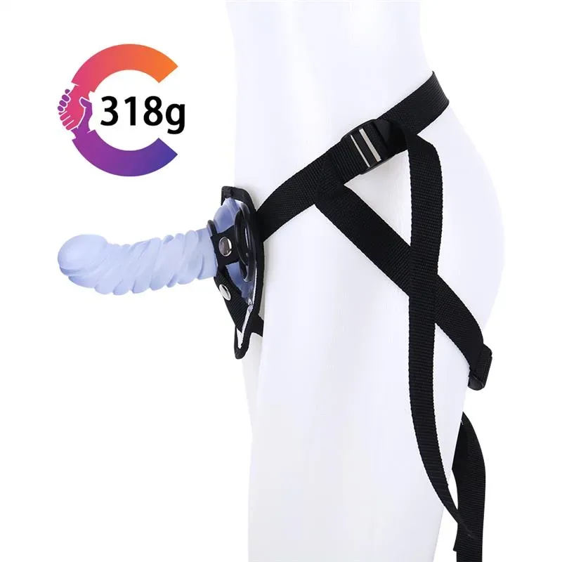 6 IN Small Ribbed PVC Dildo Beginner Strap On Kits 1 6 IN Small Ribbed PVC Dildo Beginner Strap On Kits 1