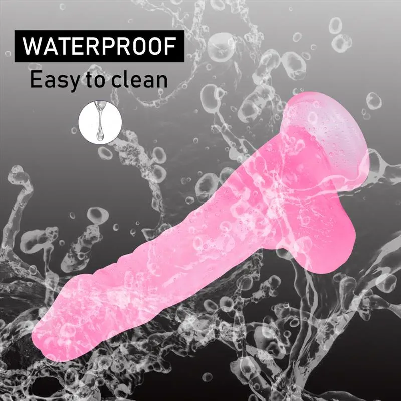 7.5 IN Thin Pink PVC Dildo Strap On Harness Set 7 7.5 IN Thin Pink PVC Dildo Strap On Harness Set 7