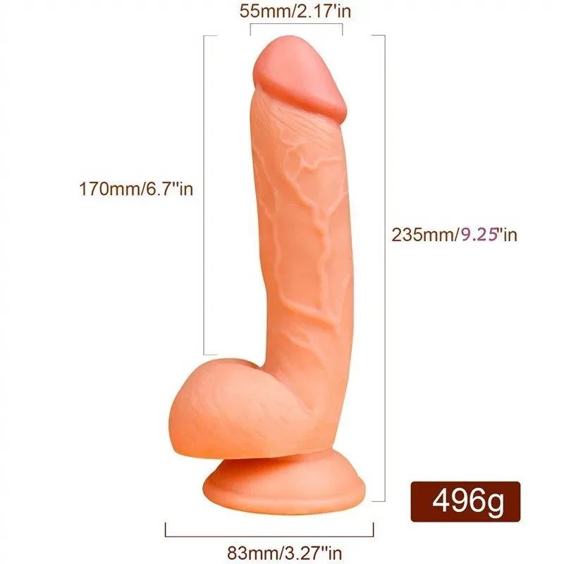 9 IN Fat Realistic Skin Texture PVC Dildo 1 9 IN Fat Realistic Skin Texture PVC Dildo 1