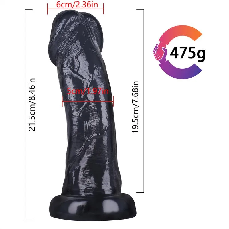 8.5 IN Big Mushroom Head PVC Dildo 1 8.5 IN Big Mushroom Head PVC Dildo 1