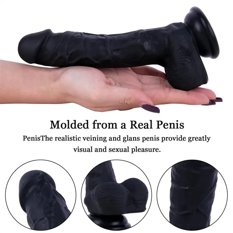 7.5 IN Black PVC Dildo Strap On Harness Set 3 7.5 IN Black PVC Dildo Strap On Harness Set 3